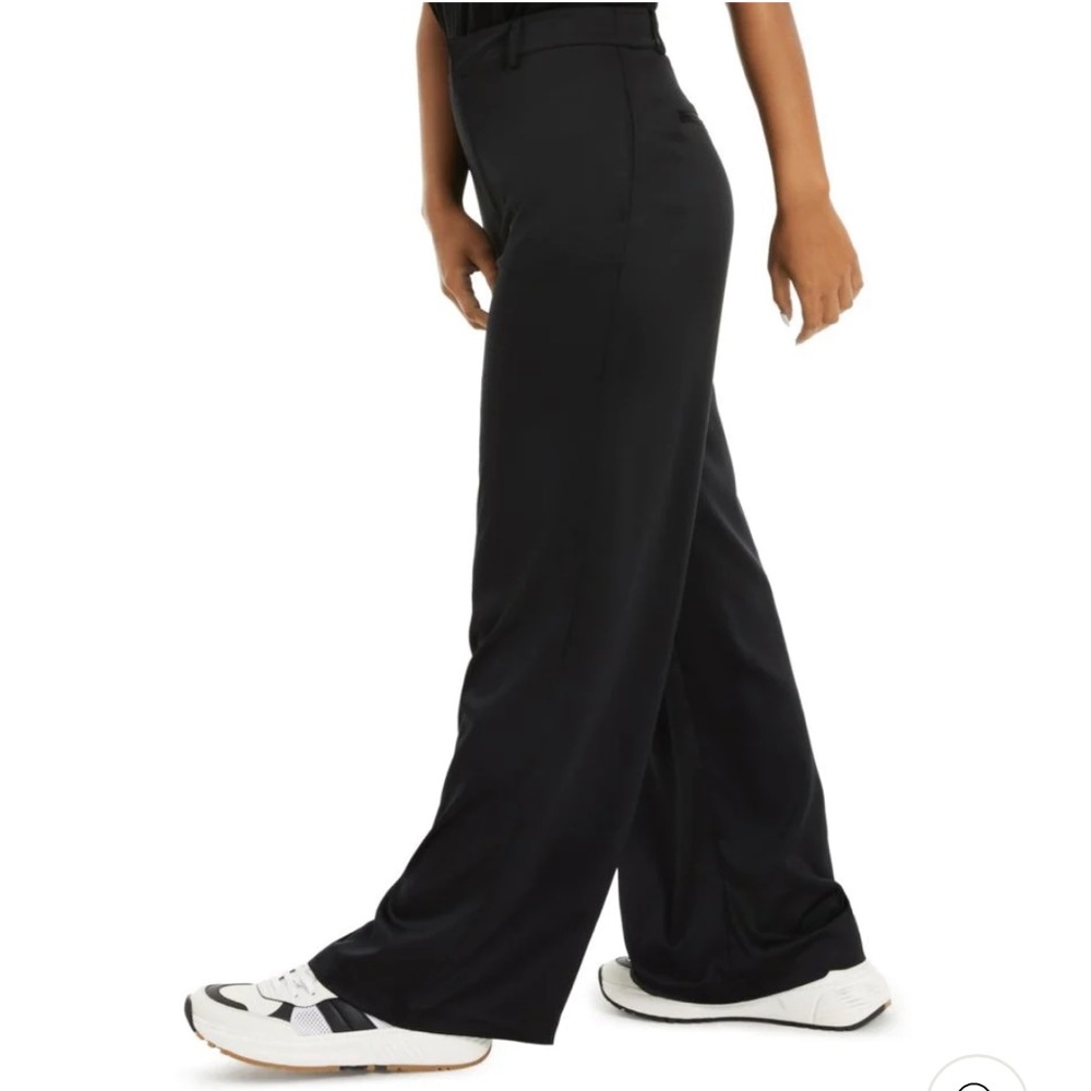 DANIELLE BERNSTEIN WOMEN'S PANTS BLACK SATIN SOLID STRETCH